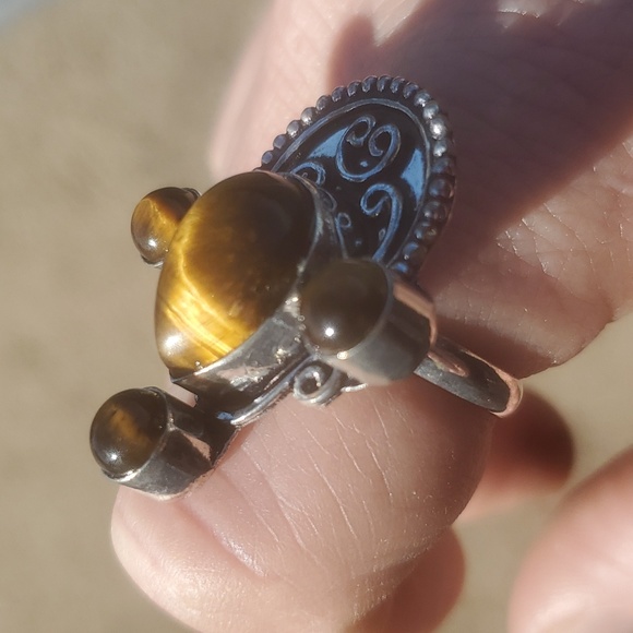 New Tiger Eye 925 Silver Ring. - Picture 4 of 16